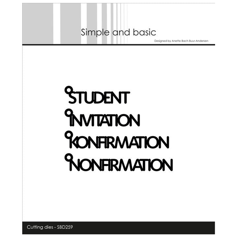 Papercraft Supply Invitation - Student Invitation Words Metal Cutting Dies
