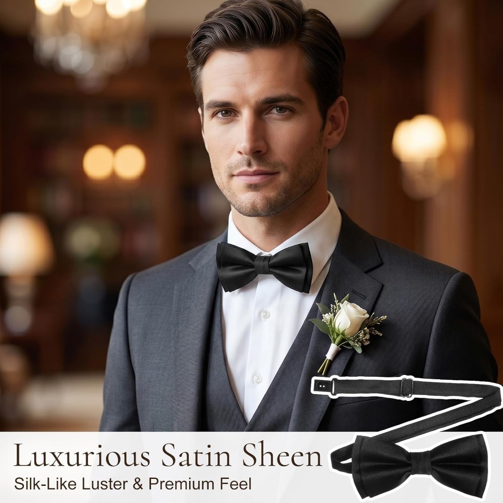 Men's Bow Ties, 2-Pack Solid C - Event & Party Supply Photos review and price